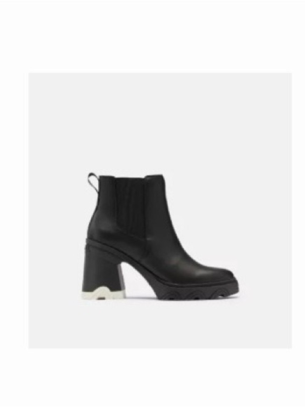 Women's Black Chunky Heel Chelsea Boot